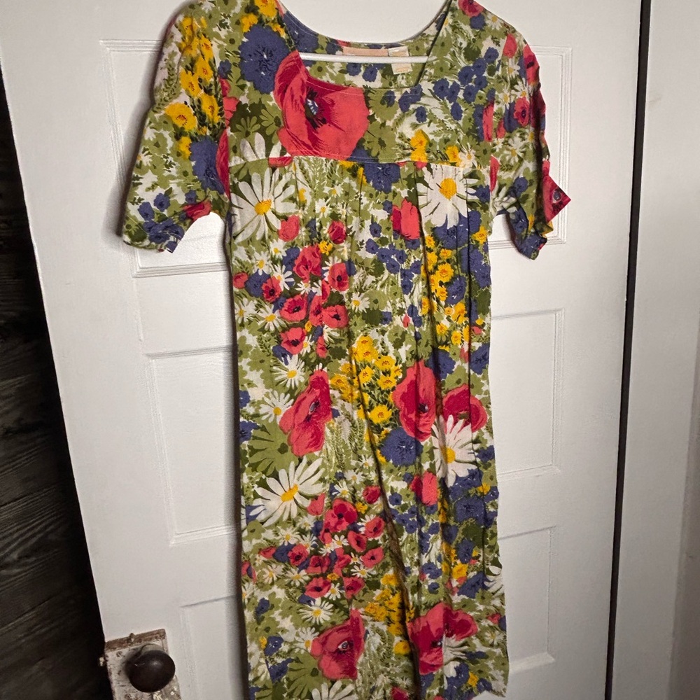 Vibrant Floral Midi Dress